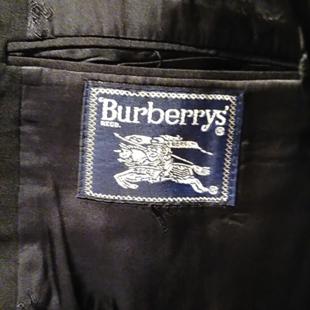 Burberrys vintage black double breasted sport coat 40 ins chest. M/L - Picture 6 of 11